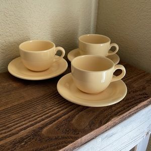 NWT Set-of-3 (6 pieces) espresso/demitasse cups/saucers by Secla Portugal